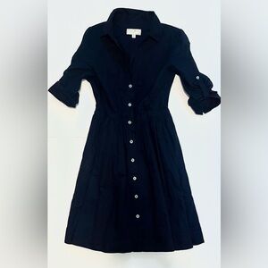 Navy Blue Button-Up Dress